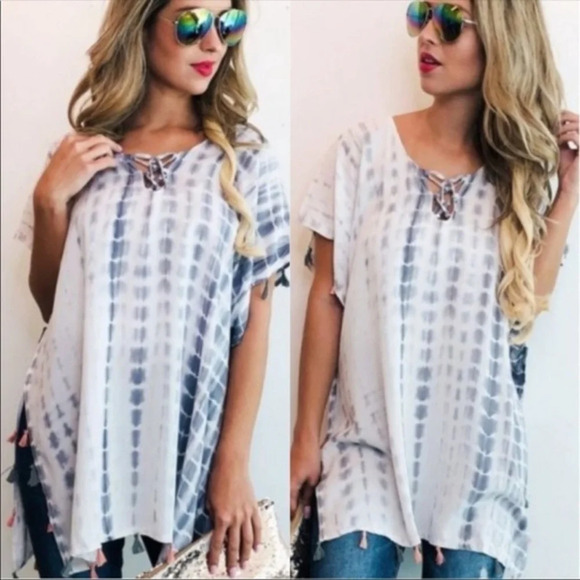Other - Tie Dye Boho Swim Pullover